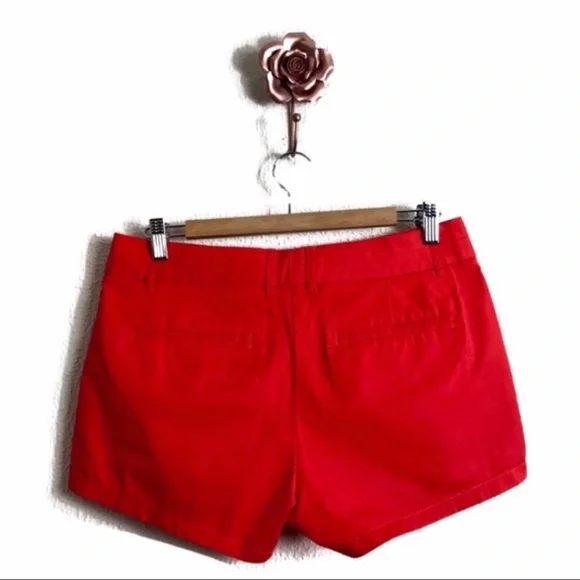 J Crew Red Orange Chino Cotton size 6 Shorts - Picture 3 of 4